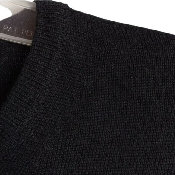 Banana Republic Size Small Black V-Neck Sweater Cotton Long Sleeve Lightweight - Picture 5 of 9